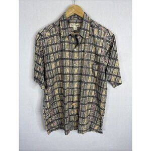 Tori Richard 100% Cotton Lawn Multicolored Men’s L Short Sleeve Button Up Shirt